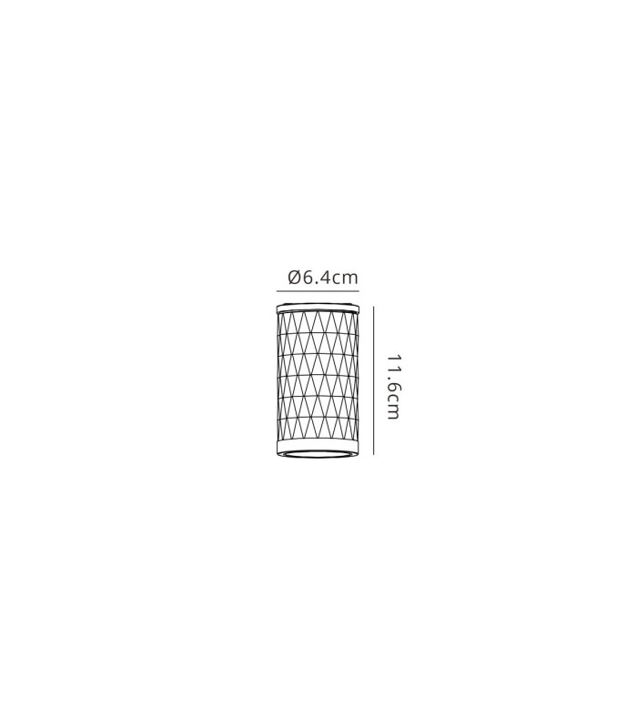 Springwater 6.4cm Diamond Pattern Ceiling Shallow Acrylic Shade 1 x GU10 IP54 Dark Brown/Clear/Frosted -2