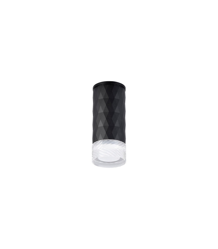 Springwater 6.4cm Diamond Pattern Ceiling Short Diagonal Pattern Acrylic Shade 1 x GU10 IP54 Black/Clear/Frosted -4