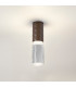 Springwater 6.4cm Diamond Pattern Ceiling Tall Diagonal Pattern Acrylic Shade 1 x GU10 IP54 Dark Brown/Clear/Frosted -3
