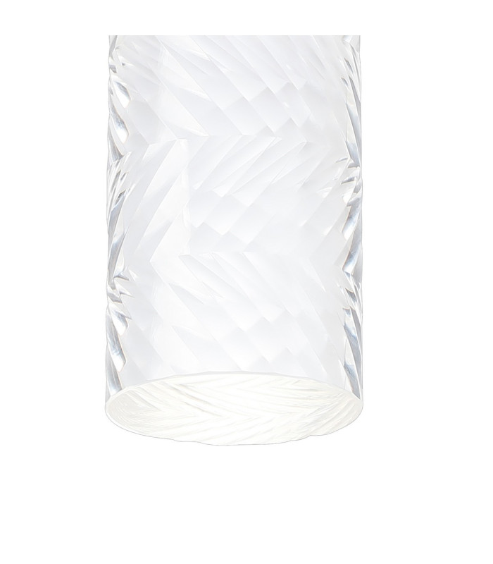 Springwater 6.4cm Diamond Pattern Ceiling Tall Diagonal Pattern Acrylic Shade 1 x GU10 IP54 Black/Clear/Frosted -6