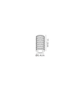Springwater 6.4cm Diamond Pattern Ceiling Dome Acrylic Shade 1 x GU10 IP54 Black/Clear/Frosted -2