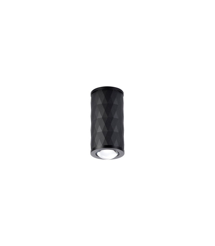 Springwater 6.4cm Diamond Pattern Ceiling Dome Acrylic Shade 1 x GU10 IP54 Black/Clear/Frosted -4