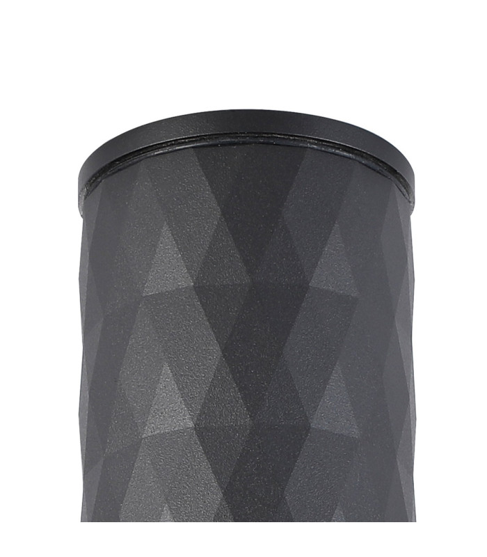 Springwater 6.4cm Diamond Pattern Ceiling Dome Acrylic Shade 1 x GU10 IP54 Black/Clear/Frosted -5