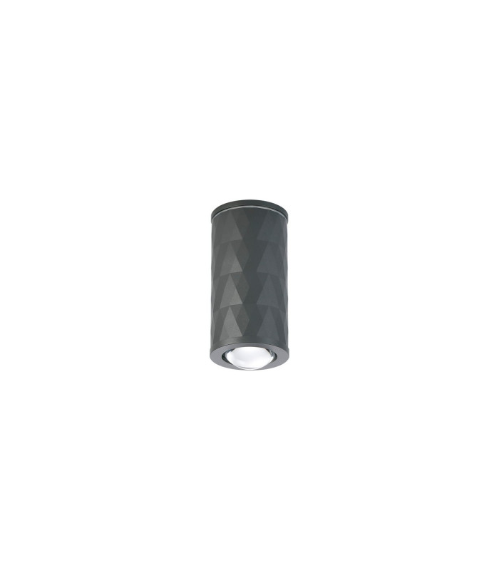 Springwater 6.4cm Diamond Pattern Ceiling Dome Acrylic Shade 1 x GU10 IP54 Grey/Clear/Frosted -4