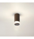 Springwater 6.7cm Ribbed Line Ceiling X Pattern Acrylic Shade 1 x GU10 IP54 Dark Brown/Clear/Frosted -3