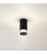 Springwater 6.7cm Ribbed Line Ceiling X Pattern Acrylic Shade 1 x GU10 IP54 Black/Clear/Frosted -3