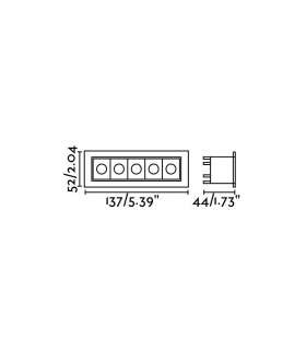 LED White Black recessed Downlight 5x 2W 3000K - 2