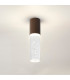 Springwater II 6.7cm Ribbed Line Ceiling Bubble Acrylic Shade 1 x GU10 IP54 Dark Brown/Clear -3