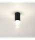 Springwater 6.7cm Ribbed Line Ceiling Tier Pattern Acrylic Shade 1 x GU10 IP54 Black/Clear -3