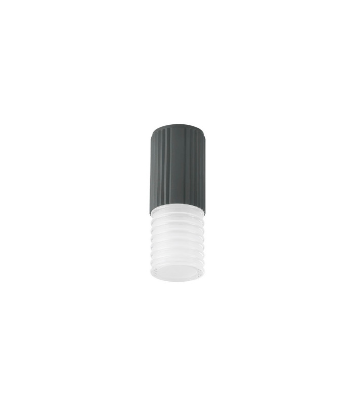 Springwater 6.7cm Ribbed Line Ceiling Horizontal Line Acrylic Shade 1 x GU10 IP54 Grey/Clear/Frosted -4