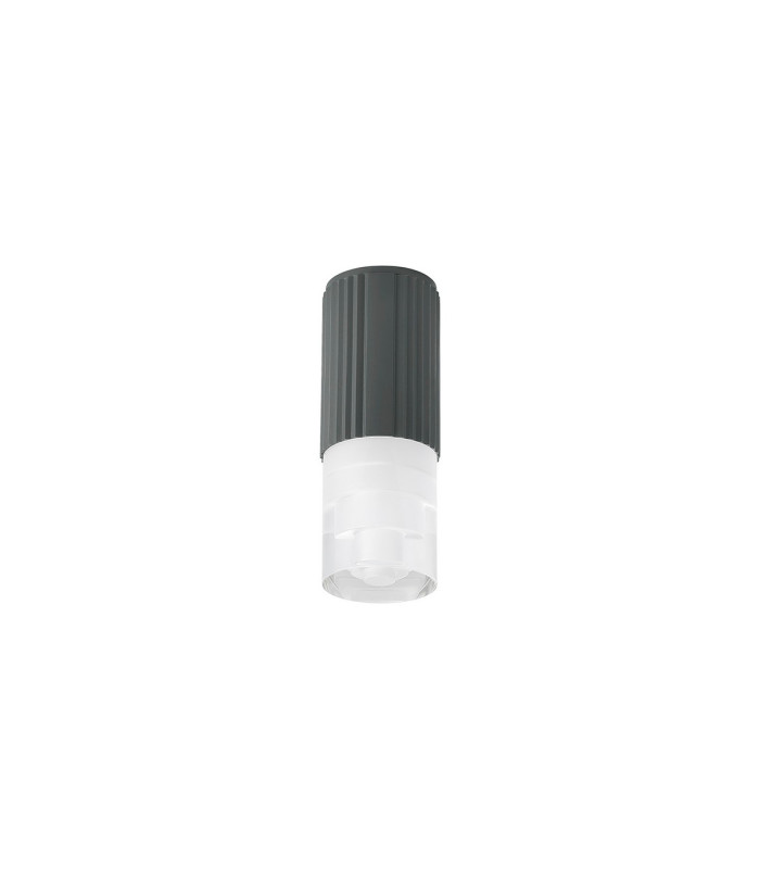Springwater 6.7cm Ribbed Line Ceiling Tier Pattern Acrylic Shade 1 x GU10 IP54 Grey/Clear -4
