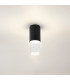 Springwater 6.7cm Ribbed Line Ceiling Bubble Acrylic Shade 1 x GU10 IP54 Black/Clear -3