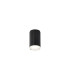 Springwater 6.7cm Ribbed Line Ceiling Shallow Acrylic Shade 1 x GU10 IP54 Black/Clear/Frosted -1