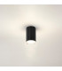 Springwater 6.7cm Ribbed Line Ceiling Shallow Acrylic Shade 1 x GU10 IP54 Black/Clear/Frosted -3