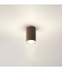Springwater 6.7cm Ribbed Line Ceiling Shallow Acrylic Shade 1 x GU10 IP54 Dark Brown/Clear/Frosted -3