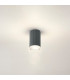 Springwater 6.7cm Ribbed Line Ceiling Shallow Acrylic Shade 1 x GU10 IP54 Grey/Clear/Frosted -3