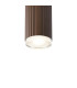 Springwater 6.7cm Ribbed Line Ceiling Shallow Acrylic Shade 1 x GU10 IP54 Dark Brown/Clear/Frosted -6