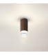 Springwater 6.7cm Ribbed Line Ceiling Short Diagonal Pattern Acrylic Shade 1 x GU10 IP54 Dark Brown/Clear/Frosted -3