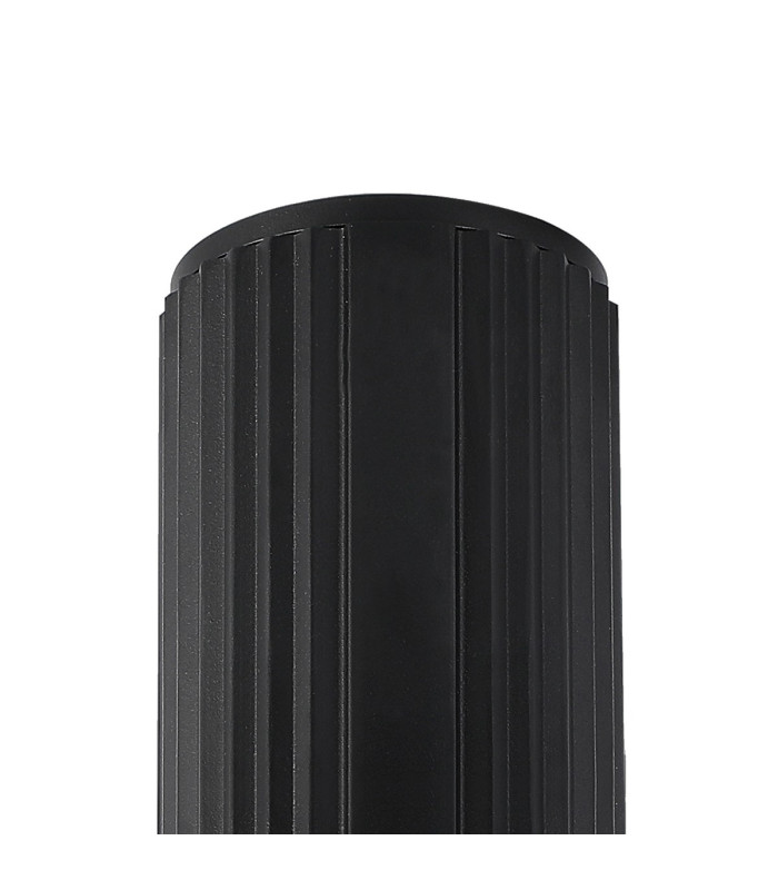 Springwater 6.7cm Ribbed Line Ceiling Tall Diagonal Pattern Acrylic Shade 1 x GU10 IP54 Black/Clear/Frosted -5