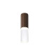 Springwater 6.7cm Ribbed Line Ceiling Tall Diagonal Pattern Acrylic Shade 1 x GU10 IP54 Dark Brown/Clear/Frosted -1