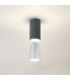 Springwater 6.7cm Ribbed Line Ceiling Tall Diagonal Pattern Acrylic Shade 1 x GU10 IP54 Grey/Clear/Frosted -3