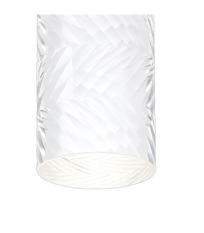 Springwater 6.7cm Ribbed Line Ceiling Tall Diagonal Pattern Acrylic Shade 1 x GU10 IP54 Dark Brown/Clear/Frosted -6