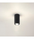 Springwater 6.7cm Ribbed Line Ceiling Dome Acrylic Shade 1 x GU10 IP54 Black/Clear/Frosted -3
