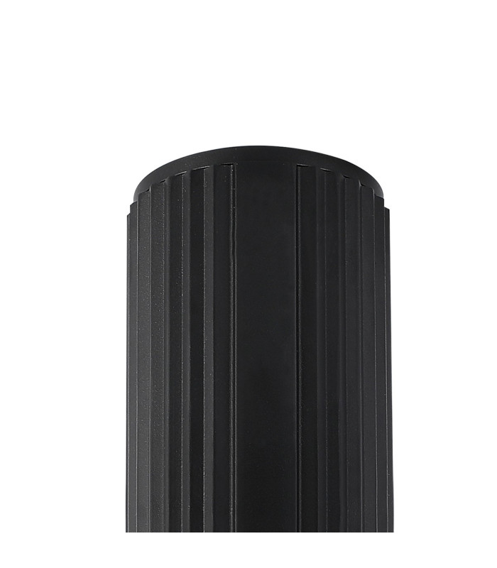 Springwater 6.7cm Ribbed Line Ceiling Dome Acrylic Shade 1 x GU10 IP54 Black/Clear/Frosted -5