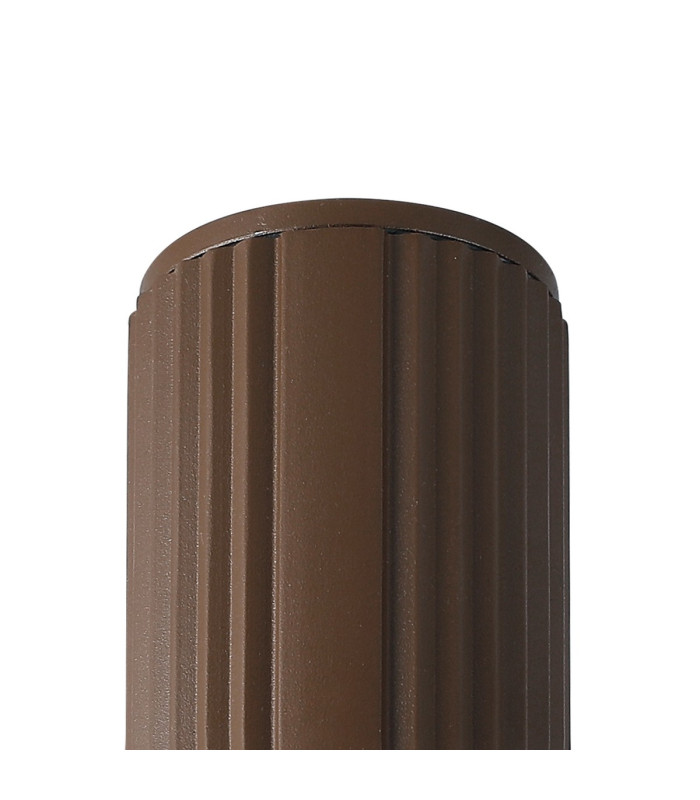 Springwater 6.7cm Ribbed Line Ceiling Dome Acrylic Shade 1 x GU10 IP54 Dark Brown/Clear/Frosted -5