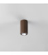 Springwater 6.7cm Ribbed Line Ceiling Dome Acrylic Shade 1 x GU10 IP54 Dark Brown/Clear/Frosted -7