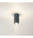 Springwater 6.7cm Ribbed Line Ceiling Dome Acrylic Shade 1 x GU10 IP54 Grey/Clear/Frosted -3
