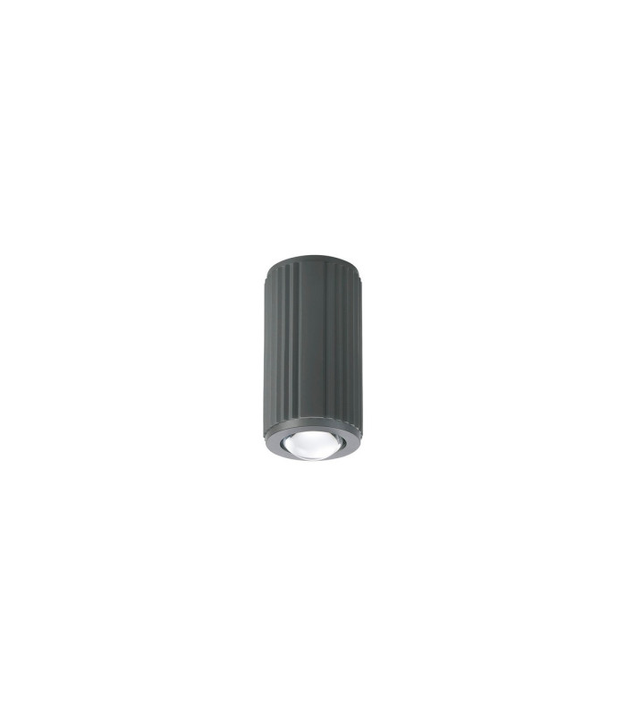 Springwater 6.7cm Ribbed Line Ceiling Dome Acrylic Shade 1 x GU10 IP54 Grey/Clear/Frosted -4