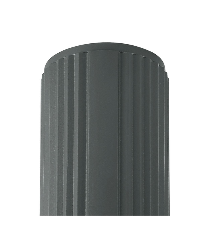 Springwater 6.7cm Ribbed Line Ceiling Dome Acrylic Shade 1 x GU10 IP54 Grey/Clear/Frosted -5