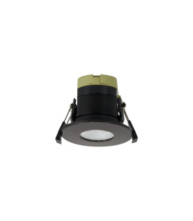 Canajoharie 8W Dimmable CCT LED Fire Rated Downlight Dark Brown Fascia IP65 DRIVER INC.-1