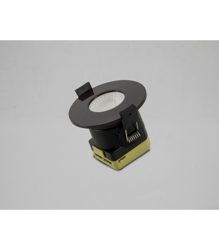 Canajoharie 8W Dimmable CCT LED Fire Rated Downlight Dark Brown Fascia IP65 DRIVER INC.-10
