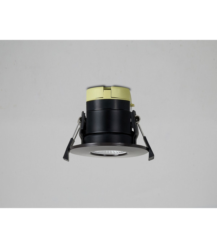 Canajoharie 8W Dimmable CCT LED Fire Rated Downlight Dark Brown Fascia IP65 DRIVER INC.-12
