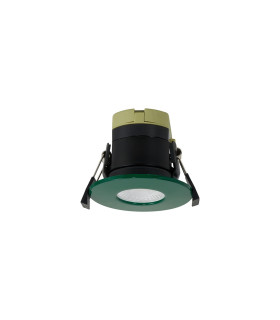 Canajoharie 8W Dimmable CCT LED Fire Rated Downlight Dark Green Fascia IP65 DRIVER INC.-1