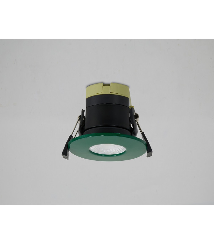 Canajoharie 8W Dimmable CCT LED Fire Rated Downlight Dark Green Fascia IP65 DRIVER INC.-3