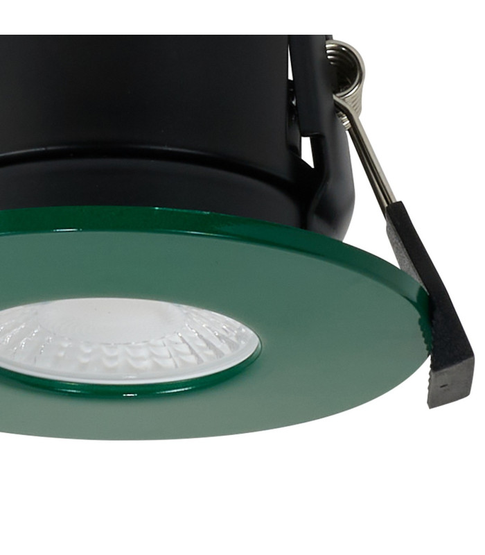 Canajoharie 8W Dimmable CCT LED Fire Rated Downlight Dark Green Fascia IP65 DRIVER INC.-6