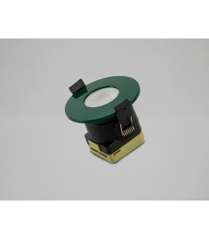 Canajoharie 8W Dimmable CCT LED Fire Rated Downlight Dark Green Fascia IP65 DRIVER INC.-10