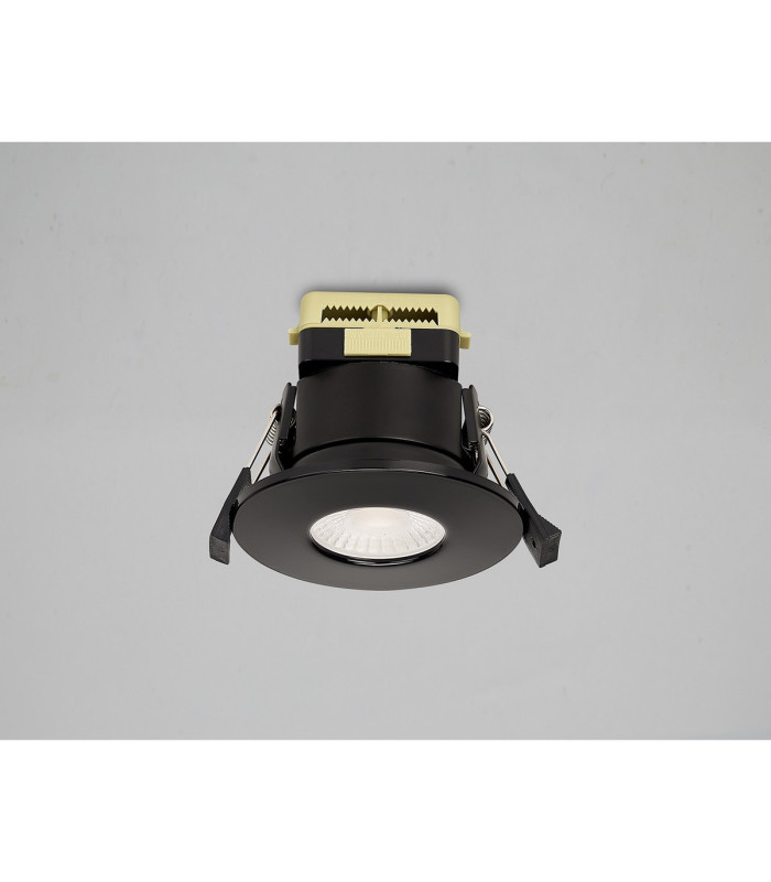 Canajoharie 8W Dimmable CCT LED Fire Rated Downlight Gloss Black Fascia IP65 DRIVER INC.-3