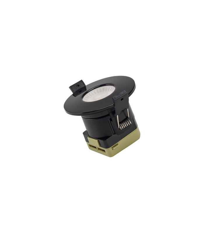 Canajoharie 8W Dimmable CCT LED Fire Rated Downlight Gloss Black Fascia IP65 DRIVER INC.-4