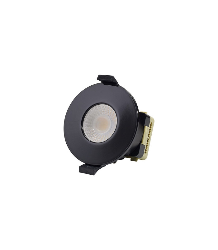 Canajoharie 8W Dimmable CCT LED Fire Rated Downlight Gloss Black Fascia IP65 DRIVER INC.-5