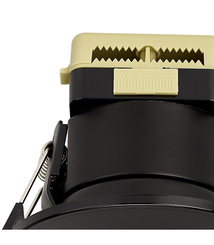 Canajoharie 8W Dimmable CCT LED Fire Rated Downlight Gloss Black Fascia IP65 DRIVER INC.-6