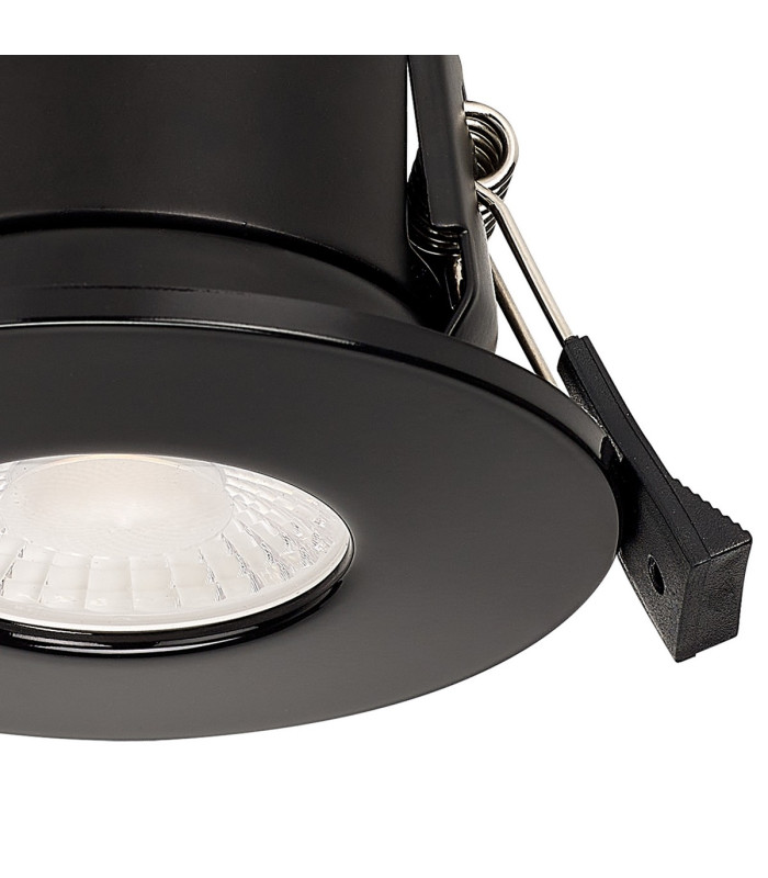 Canajoharie 8W Dimmable CCT LED Fire Rated Downlight Gloss Black Fascia IP65 DRIVER INC.-7
