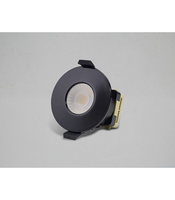 Canajoharie 8W Dimmable CCT LED Fire Rated Downlight Gloss Black Fascia IP65 DRIVER INC.-9