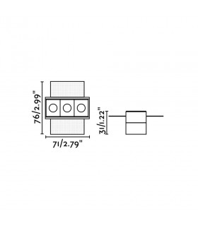 LED Black recessed Downlight Trimless 3x 2W 3000K - 2
