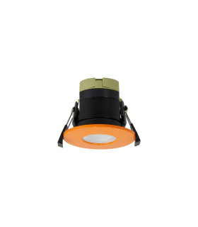 Canajoharie 8W Dimmable CCT LED Fire Rated Downlight Orange Fascia IP65 DRIVER INC.-1