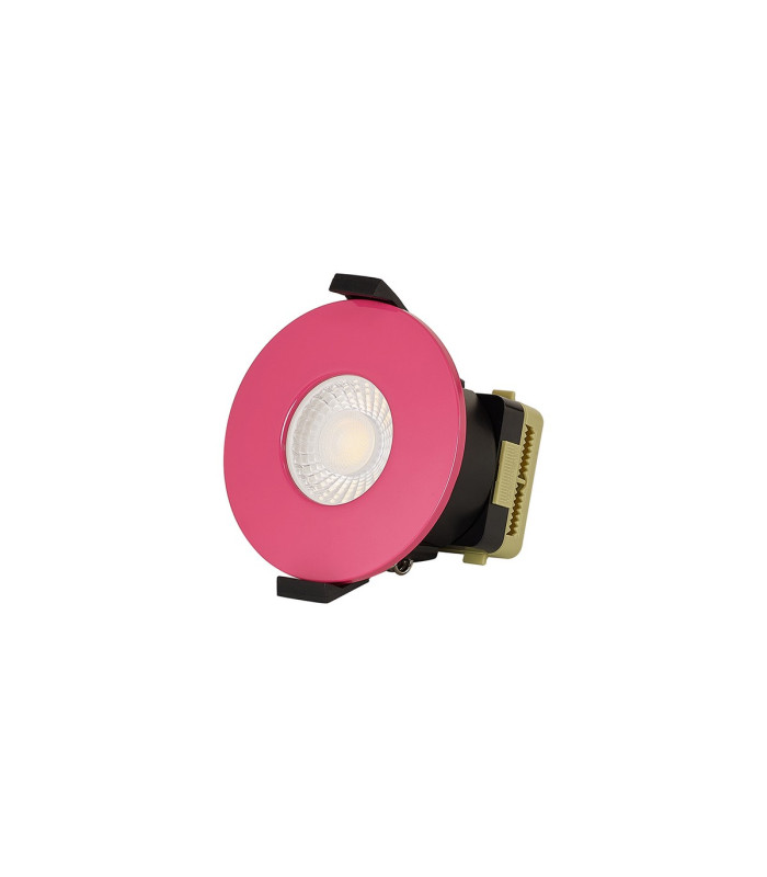 Canajoharie 8W Dimmable CCT LED Fire Rated Downlight Pink Fascia IP65 DRIVER INC.-5