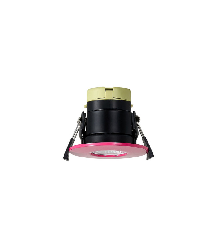 Canajoharie 8W Dimmable CCT LED Fire Rated Downlight Pink Fascia IP65 DRIVER INC.-9